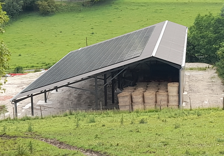 Hangar fourrage photovoltaique 