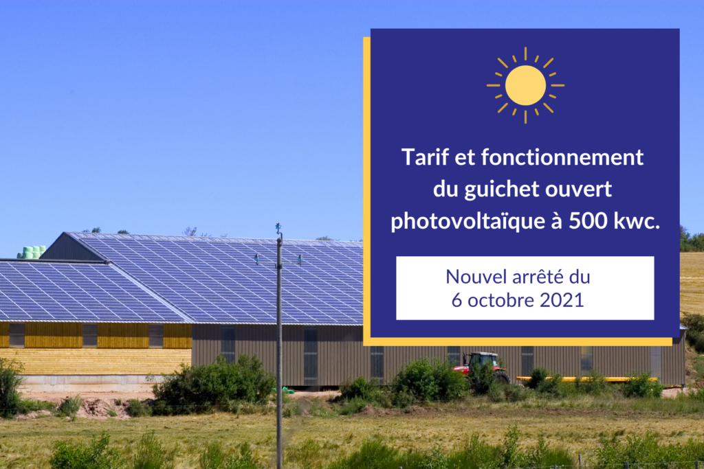 Arrêté du 6 octobre 2021 : Nouveau tarif de rachat de l'électricité