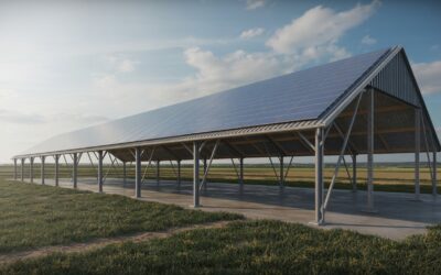 Charpente et inclinaison idéale pour hangar photovoltaïque
